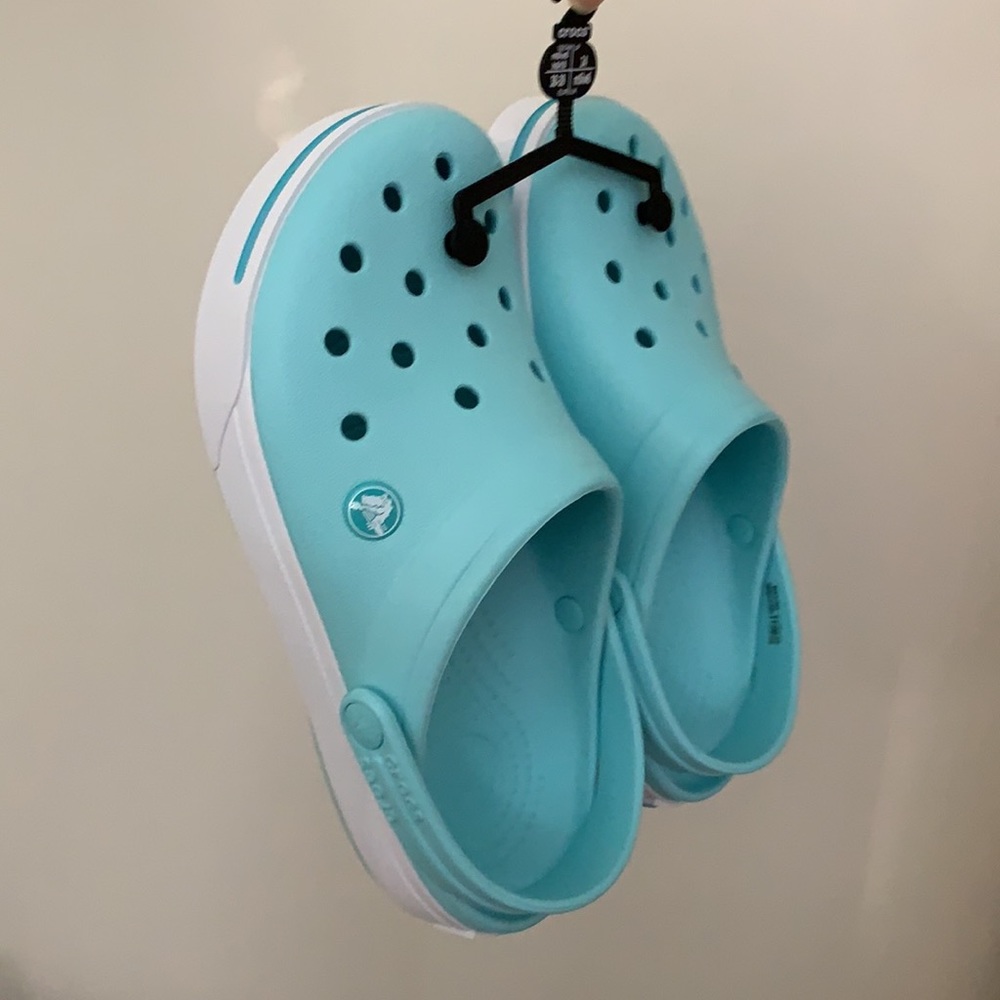 Cyan Unisex Crocs - Picture 8 of 9